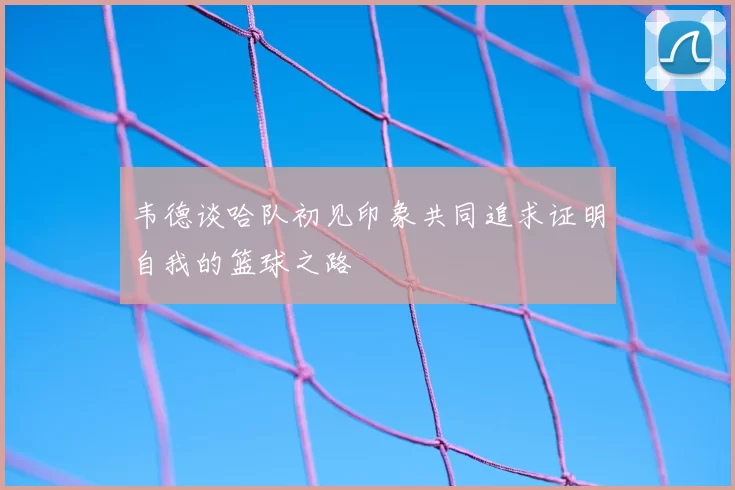 韦德谈哈队初见印象共同追求证明自我的篮球之路