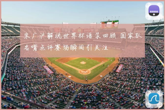 朱广沪解说世界杯语录回顾 国家队名嘴点评赛场瞬间引关注